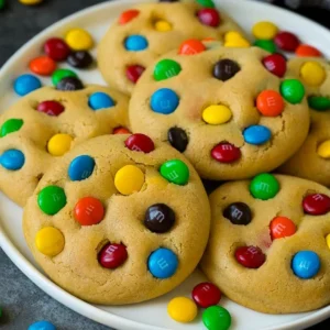 Rainbow M&M cookie