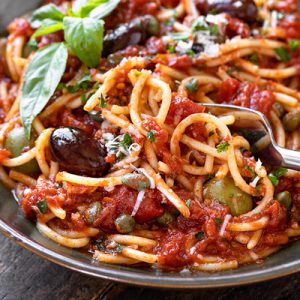 Veggie Puttanesca Pasta